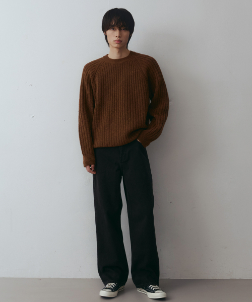NODU（ノードユー）の「ゴルジナグラン斜めニット[ブラウン]（ニット/セーター・メンズ・その他・MEDIUM/LARGE）」の3枚目の写真