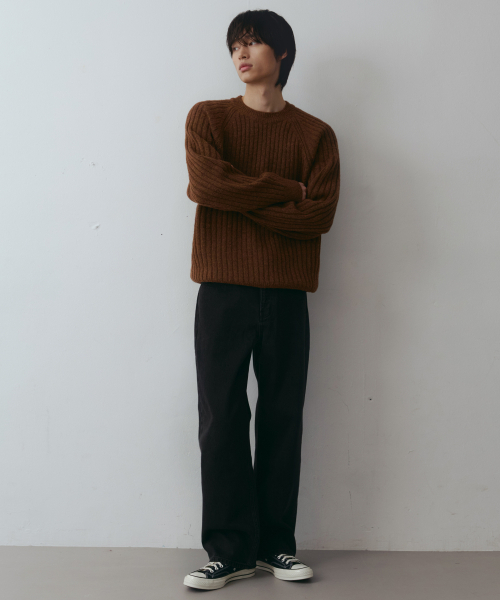 NODU（ノードユー）の「ゴルジナグラン斜めニット[ブラウン]（ニット/セーター・メンズ・その他・MEDIUM/LARGE）」の4枚目の写真