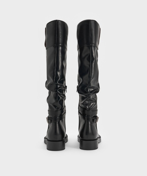 CHARLES & KEITH(チャールズ & キース)の「Ellis エリス ルーチドバックル フォールドオーバー サイハイブーツ(ブーツ・レディース・ブラウン系その他7/ブラック・22.5cm/25.5cm/24.5cm/23.5cm/23cm/25cm)」の18枚目の写真