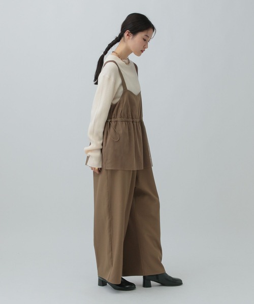 LEPSIM(レプシィム)の「チュールドッキングサロペット 603881(サロペット/オーバーオール・レディース・ブラック/キャメル・FREE)」の11枚目の写真