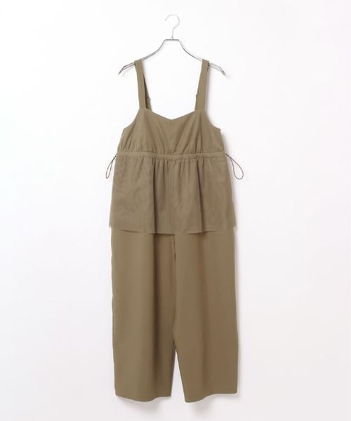 LEPSIM(レプシィム)の「チュールドッキングサロペット 603881(サロペット/オーバーオール・レディース・ブラック/キャメル・FREE)」の15枚目の写真