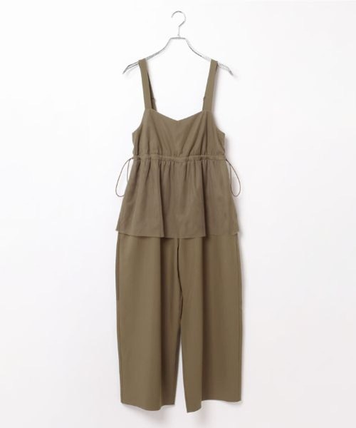 LEPSIM(レプシィム)の「チュールドッキングサロペット 603881(サロペット/オーバーオール・レディース・ブラック/キャメル・FREE)」の17枚目の写真