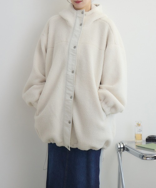 RU.TI.LE(ルチル)の「【RU.TI.LE】ビッグシルエットボアブルゾン(ブルゾン・レディース・モカ/アイボリー・MEDIUM)」の9枚目の写真