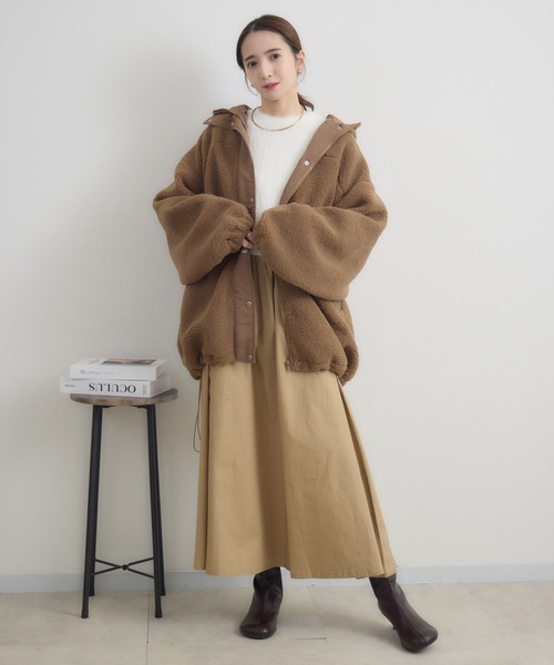 RU.TI.LE(ルチル)の「【RU.TI.LE】ビッグシルエットボアブルゾン(ブルゾン・レディース・モカ/アイボリー・MEDIUM)」の11枚目の写真