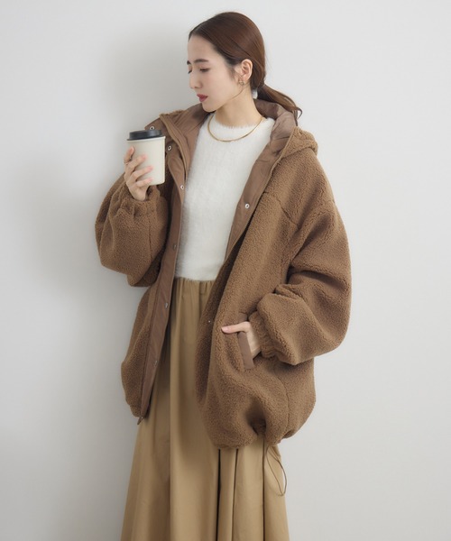 RU.TI.LE(ルチル)の「【RU.TI.LE】ビッグシルエットボアブルゾン(ブルゾン・レディース・モカ/アイボリー・MEDIUM)」の15枚目の写真