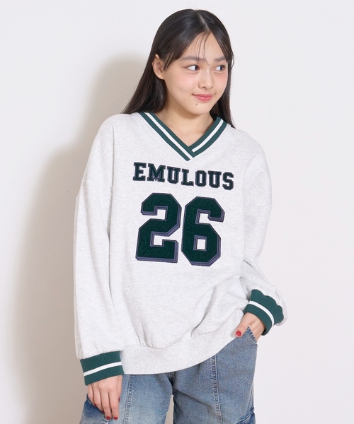 セール】【LTXC】【綿100％】裏起毛ナンバールーズスウェット