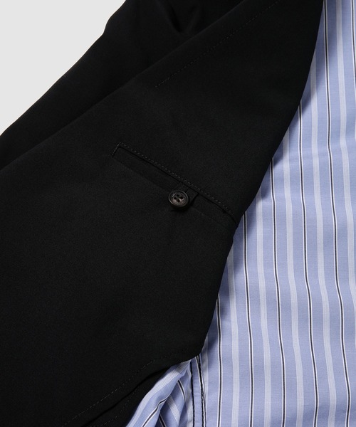 COMME des GARCONS HOMME(コム デ ギャルソン・オム)の「WOOL POPLIN CLASSIC JACKET(テーラードジャケット・メンズ・ブラック/ネイビー・M/XS/L/S)」の6枚目の写真