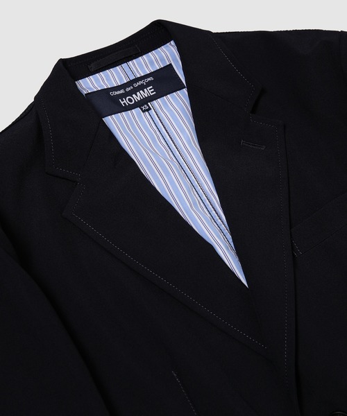 COMME des GARCONS HOMME(コム デ ギャルソン・オム)の「WOOL POPLIN CLASSIC JACKET(テーラードジャケット・メンズ・ブラック/ネイビー・M/XS/L/S)」の4枚目の写真
