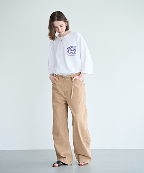 kha:ki(カーキ)の「「KHA:KI / カーキ」ウエストベルト ワークパンツ(その他パンツ・レディース・アッシュグレー/ブラウン・1/2)」の3枚目の写真