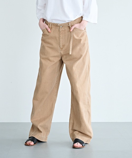 kha:ki(カーキ)の「「KHA:KI / カーキ」ウエストベルト ワークパンツ(その他パンツ・レディース・アッシュグレー/ブラウン・1/2)」の4枚目の写真