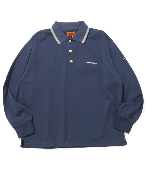 KRIFF MAYER Kid's Collection（クリフメイヤーキッズコレクション）の「【吸水・速乾・毛玉防止】スクール長袖ポロシャツ（ポロシャツ・キッズ・ネイビー/サックスブルー/ブラック/カラフル/オフホワイト・130/120/170/160/150/140）」の3枚目の写真