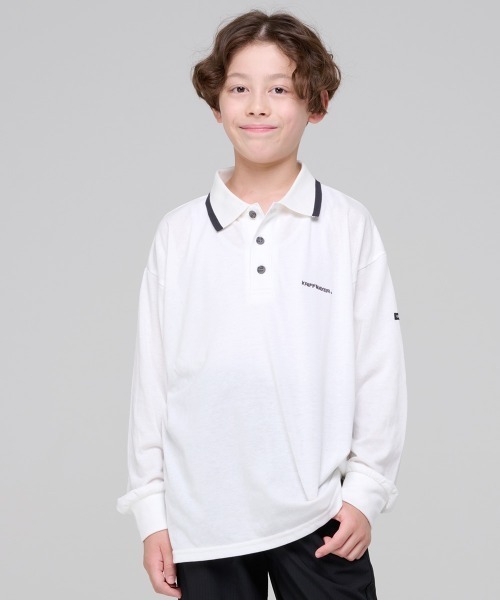 KRIFF MAYER Kid's Collection（クリフメイヤーキッズコレクション）の「【吸水・速乾・毛玉防止】スクール長袖ポロシャツ（ポロシャツ・キッズ・ネイビー/サックスブルー/ブラック/カラフル/オフホワイト・130/120/170/160/150/140）」の9枚目の写真