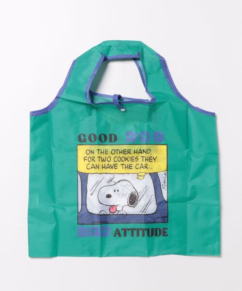 PEANUTS(ピーナッツ)の「【 PEANUTS 】 スヌーピー くるくるショッピングバッグA 25W11(エコバッグ/サブバッグ・レディース・グレー/オレンジ/イエロー/グリーン・FREE)」の2枚目の写真