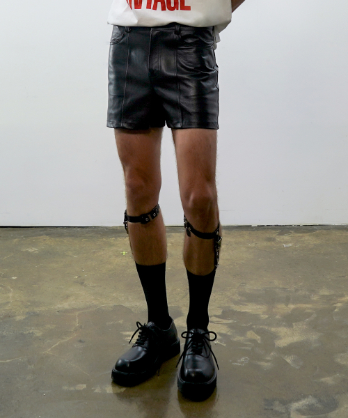 UNTAGE(アンテージ)の「レザーショートパンツ_UTH-FP35(その他パンツ・メンズ・その他・MEDIUM/LARGE)」の1枚目の写真