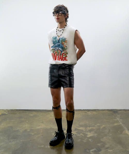 UNTAGE(アンテージ)の「レザーショートパンツ_UTH-FP35(その他パンツ・メンズ・その他・MEDIUM/LARGE)」の2枚目の写真