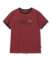 NOT4NERD(�m�b�g�t�H�[�i�[�h)��Dagger Tribal 3 Star Regular Fit Ringer T-Shirts - Red(T�V���c/�J�b�g�\�[)