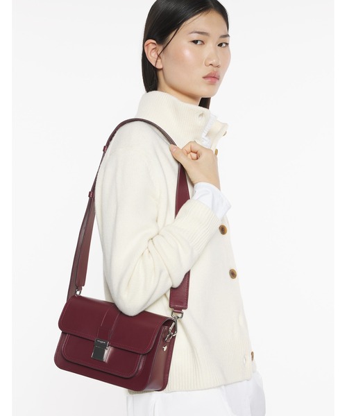 Maison Kitsune（メゾンキツネ）の「CASEY BAG（ショルダーバッグ・レディース・バーガンディー/ブラック・U）」の10枚目の写真