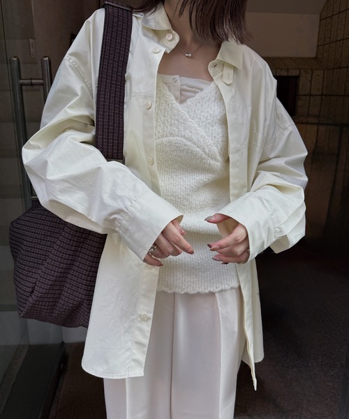 nananamoe(ナナナモエ)の「scallop cache-coeur knit cami(ニット/セーター・レディース・グレー/アイボリー/ベージュ系その他・FREE)」の10枚目の写真
