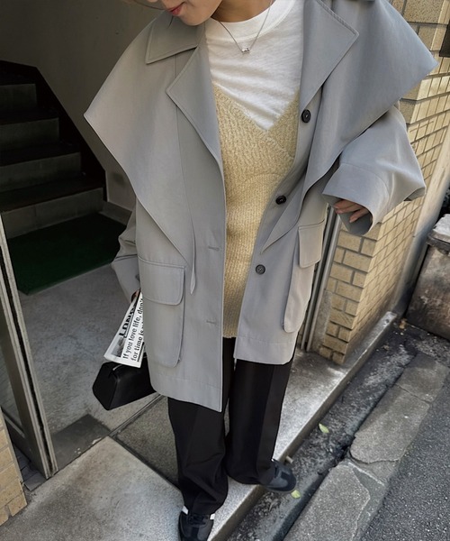 nananamoe(ナナナモエ)の「scallop cache-coeur knit cami(ニット/セーター・レディース・グレー/アイボリー/ベージュ系その他・FREE)」の17枚目の写真