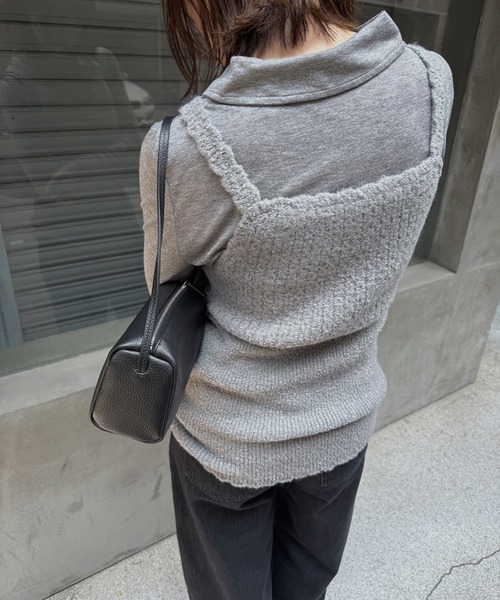nananamoe(ナナナモエ)の「scallop cache-coeur knit cami(ニット/セーター・レディース・グレー/アイボリー/ベージュ系その他・FREE)」の20枚目の写真