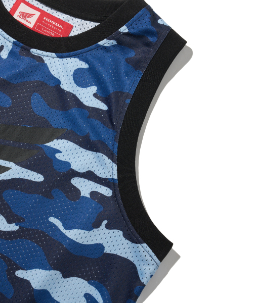 PHYPS MOTORCYCLE（フィップスモーターサイクル）の「Original Wing logo Mesh Sleeveless Camo Blue（Tシャツ/カットソー・レディース・その他・MEDIUM/LARGE/X-LARGE）」の6枚目の写真