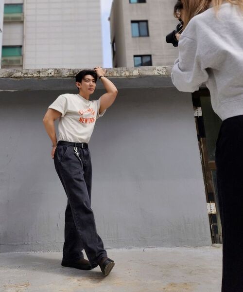 CHAMBROS（チャンブロス）の「ノンフェイドワイドデニムパンツ[ディープブルーインディゴ]（デニムパンツ・レディース・その他・SMALL/MEDIUM/LARGE/X-LARGE/XX-LARGE）」の17枚目の写真
