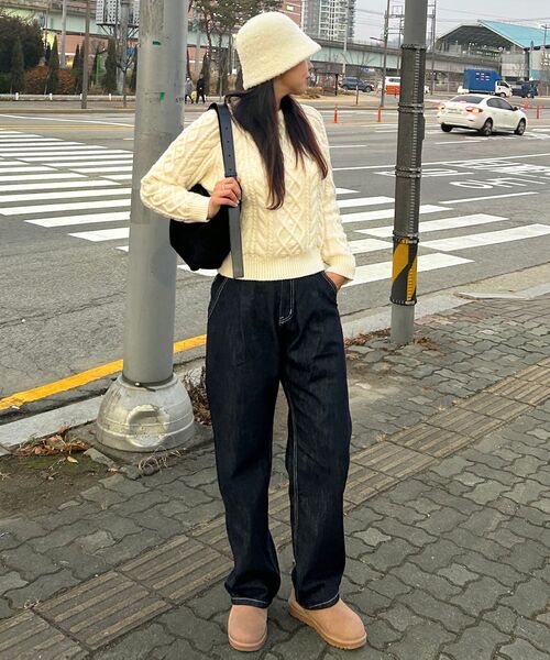 CHAMBROS（チャンブロス）の「ノンフェイドワイドデニムパンツ[ディープブルーインディゴ]（デニムパンツ・レディース・その他・SMALL/MEDIUM/LARGE/X-LARGE/XX-LARGE）」の5枚目の写真