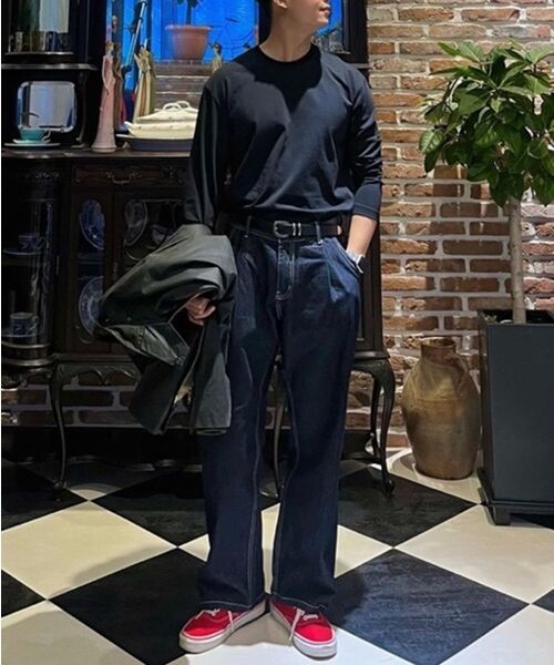 CHAMBROS（チャンブロス）の「ノンフェイドワイドデニムパンツ[ディープブルーインディゴ]（デニムパンツ・レディース・その他・SMALL/MEDIUM/LARGE/X-LARGE/XX-LARGE）」の6枚目の写真