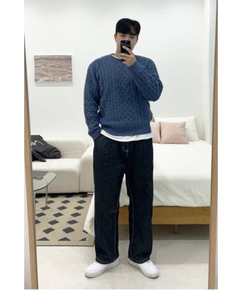CHAMBROS（チャンブロス）の「ノンフェイドワイドデニムパンツ[ディープブルーインディゴ]（デニムパンツ・レディース・その他・SMALL/MEDIUM/LARGE/X-LARGE/XX-LARGE）」の14枚目の写真