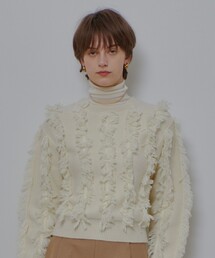 フリンジシャギー2WAYプルオーバー