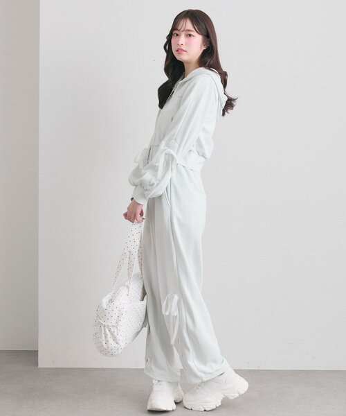 レースアップバレルレッグパンツ（スウェットパンツ）｜OLIVE des