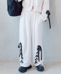 OLIVE des OLIVE | レースアップバレルレッグパンツ(スウェットパンツ)