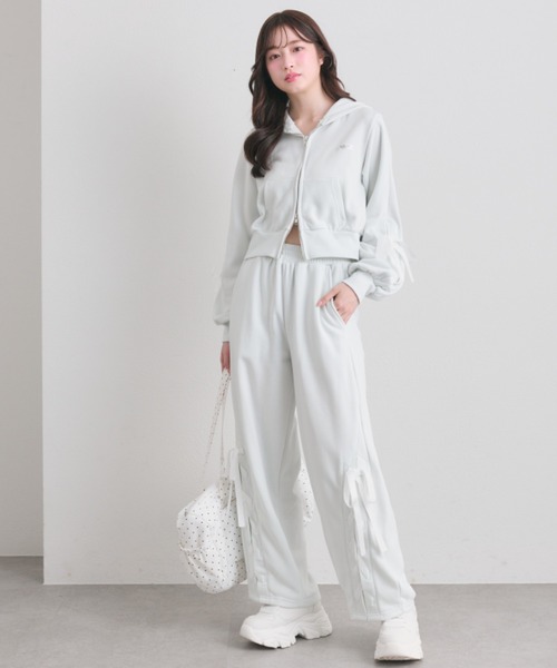 レースアップバレルレッグパンツ（スウェットパンツ）｜OLIVE des