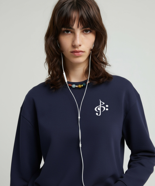2113 STUDIO（イイルイルサムスタジオ）の「コンバーチブルストーンチョーカー スウェット ネイビー（Tシャツ/カットソー・レディース・その他・FREE）」の6枚目の写真