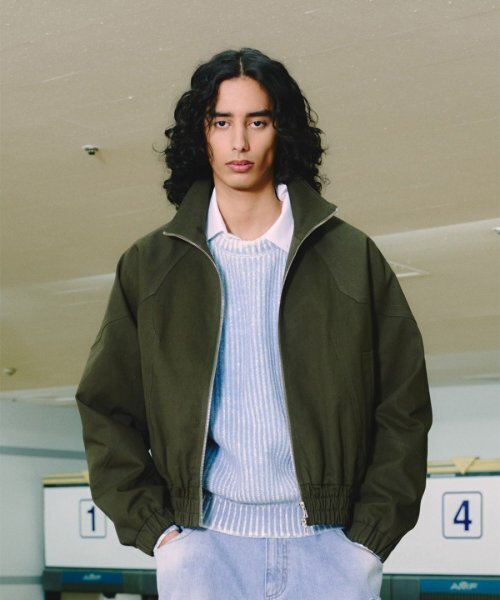 FDR(エフディーアール)の「Twill Solid Racing Zip-up Jacket_Khaki(その他アウター・メンズ・その他・LARGE/MEDIUM)」の2枚目の写真