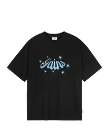 3DスターロゴTシャツ_ブラック/ブルー