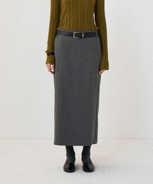 HOWUS（ホワス）の「LINE SLIT SKIRT (CHARCOAL)（スカート）」