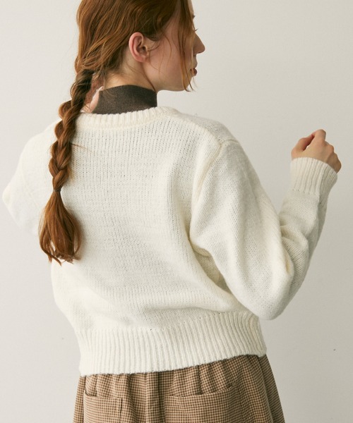 Crisp(クリスプ)の「フラワー刺繍ニットカーディガン(カーディガン/ボレロ・レディース・イエロー/ホワイト・FREE)」の19枚目の写真