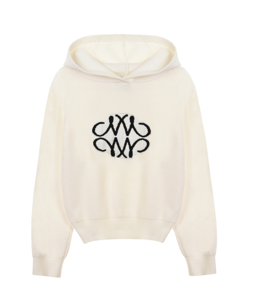 NICK&NICOLE(ニックアンドニコール)の「SOFT SYMBOL TEXTURE HOODED KNIT_IVORY(ニット/セーター・レディース・その他・FREE)」の4枚目の写真