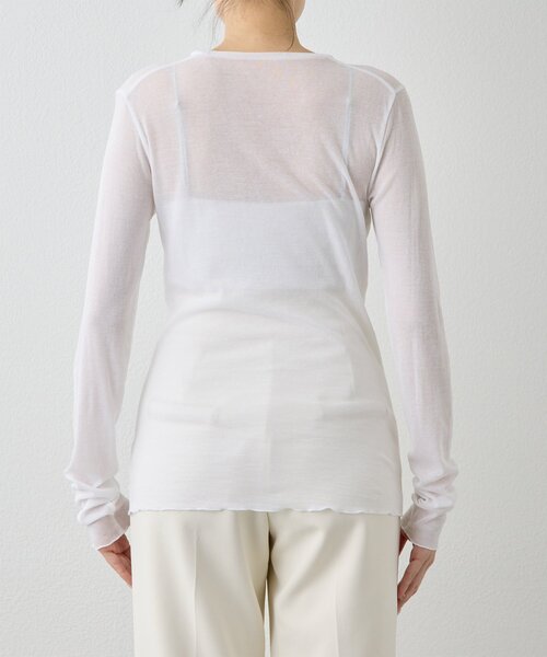 Whim Gazette（ウィムガゼット）の「キョウネンシアープルオーバー（Tシャツ/カットソー・レディース・ネイビー/オフホワイト/ブルー・FREE）」の10枚目の写真