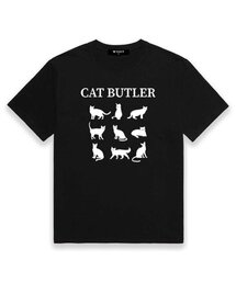 CAT BUTLER 半袖Tシャツ (WS010) ブラック