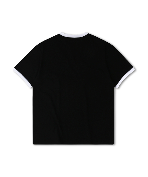 DOLPHIN WAVE APPAREL（ドルフィンウェーブアパレル）の「[2パック]ドルフィン発泡プリントビッグロゴリンガー半袖Tシャツ ブラック+ホワイト（Tシャツ/カットソー・メンズ・その他・MEDIUM/LARGE/X-LARGE）」の3枚目の写真