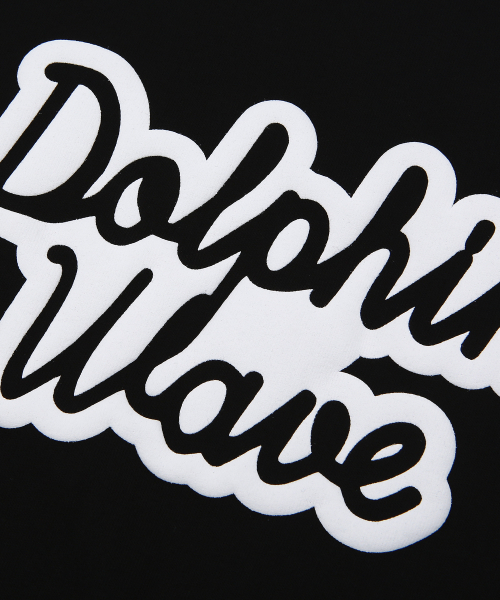 DOLPHIN WAVE APPAREL（ドルフィンウェーブアパレル）の「[2パック]ドルフィン発泡プリントビッグロゴリンガー半袖Tシャツ ブラック+ホワイト（Tシャツ/カットソー・メンズ・その他・MEDIUM/LARGE/X-LARGE）」の4枚目の写真