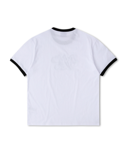 DOLPHIN WAVE APPAREL（ドルフィンウェーブアパレル）の「[2パック]ドルフィン発泡プリントビッグロゴリンガー半袖Tシャツ ブラック+ホワイト（Tシャツ/カットソー・メンズ・その他・MEDIUM/LARGE/X-LARGE）」の6枚目の写真