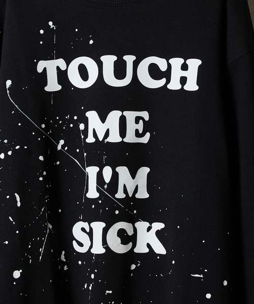 NUMBER (N)INE（ナンバーナイン）の「HAND PAINTED TOUCH ME I'M SICK PRINTED CLASSIC CREWNECK SWEATSHIRT / ハンドペイント タッチ ミー アイム シック ロゴプリント クラシック クルーネック スウェットシャツ（スウェット・メンズ・グレー/ブラック系その他2/グレー系その他2・L/M/XL）」の12枚目の写真
