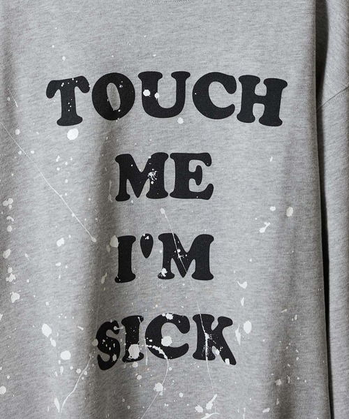 NUMBER (N)INE（ナンバーナイン）の「HAND PAINTED TOUCH ME I'M SICK PRINTED CLASSIC CREWNECK SWEATSHIRT / ハンドペイント タッチ ミー アイム シック ロゴプリント クラシック クルーネック スウェットシャツ（スウェット・メンズ・グレー/ブラック系その他2/グレー系その他2・L/M/XL）」の17枚目の写真