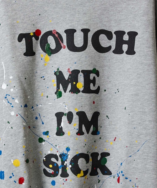 NUMBER (N)INE（ナンバーナイン）の「HAND PAINTED TOUCH ME I'M SICK PRINTED CLASSIC CREWNECK SWEATSHIRT / ハンドペイント タッチ ミー アイム シック ロゴプリント クラシック クルーネック スウェットシャツ（スウェット・メンズ・グレー/ブラック系その他2/グレー系その他2・L/M/XL）」の7枚目の写真