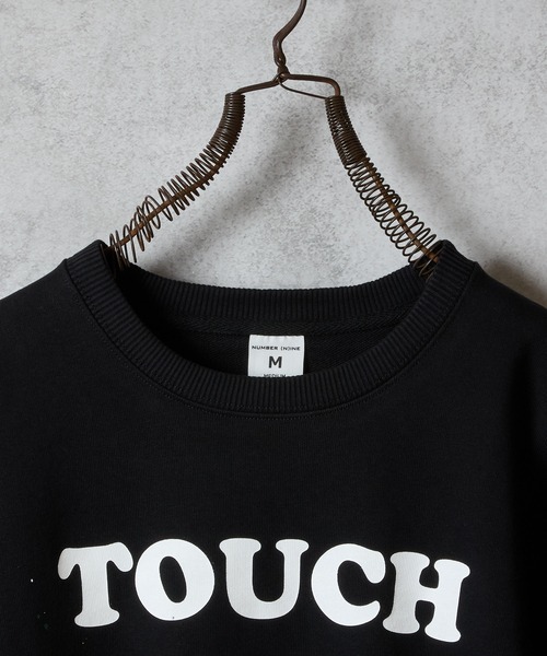 セール】HAND PAINTED TOUCH ME I'M SICK PRINTED CLASSIC CREWNECK