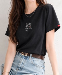 【アニマルシリーズ】猫・ウサギ・くまの刺繍がキュート♪デイリーに着やすい コンパクトフライスTシャツ(半袖)