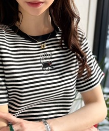 【アニマルシリーズ】猫・ウサギ・くまの刺繍がキュート♪デイリーに着やすい コンパクトフライスTシャツ(半袖)
